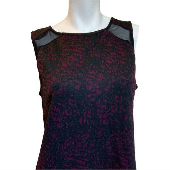 Banana Republic Factory Sleeveless knit Dress Burgundy and Black size 14 NWT - Picture 3 of 9